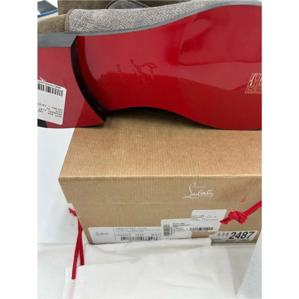 Men's Christian Louboutin Gregory velvet Twill and Leather Oxford's size 43